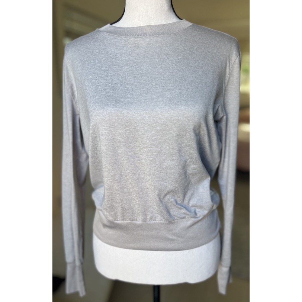 Vuori Daydream Crew XS Long-Sleeve Tee Shirt Gray Soft